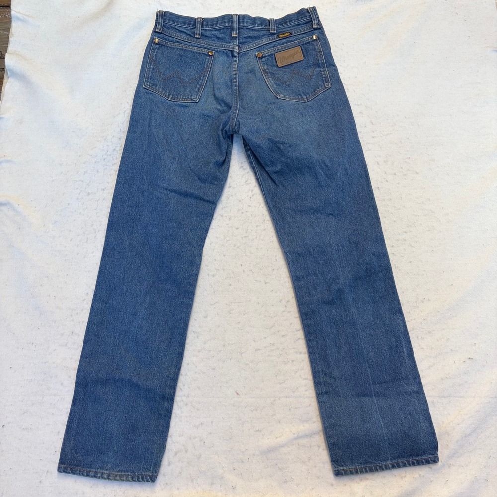 Wrangler 13MWZ Jeans Mens 33x32 Blue Cowboy Cut Denim Made in USA